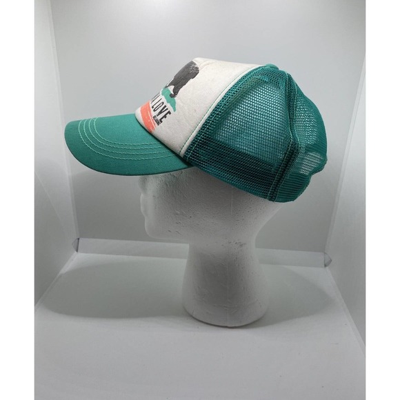 Billabong California Love Padded Mesh Trucker Hat Baseball Cap Green SnapBack - Picture 3 of 8